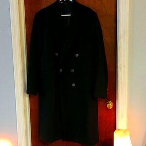 VINTAGE Falcone men's wool double breasted fully lined overcoat